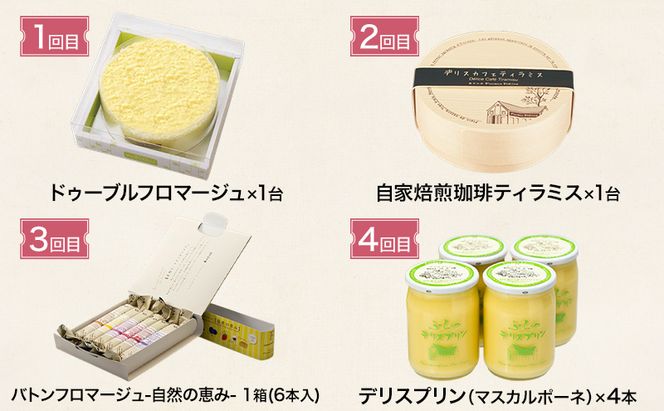 ◆12ヵ月連続お届け◆菓子工房フラノデリス 厳選スイーツ 定期便( お菓子 スイーツ デザート お祝い おやつ 贈り物 ギフト 甘い 手作り 北海道 道産 富良野 ふらの )
