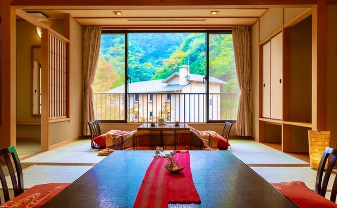 伊賀のかくれ宿 赤目温泉隠れの湯 対泉閣で使える　60,000円分宿泊ギフト券（赤目四十八滝招待券 2名様分付き）