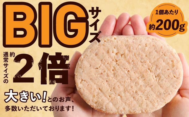 G3627 【冷凍のまま焼くだけ！】特大ハンバーグ 200g×20個【黒毛和牛入り BIGサイズ ハンバーグ 小分け 惣菜 冷凍 牛肉 豚肉 はんばーぐ 一人暮らし 時短 簡単調理 数量限定】