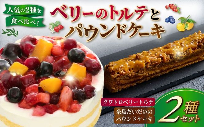 ベリーのトルテとパウンドケーキ 2種セット 糸島市 / 五洋食品産業　ケーキ スイーツ[AQD037]