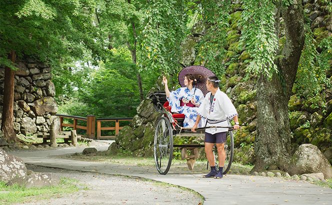 《日本で唯一！城より上の城下町を人力車で周ろう♪》60分城下町周遊プラン 体験チケット 観光 