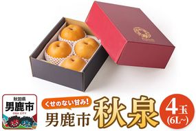 【令和8年度 早期受付】秋泉 梨 4玉 6L～ 梨 なし ナシ 秋田県 男鹿市 旬の果物 フルーツ|23_fre-050401