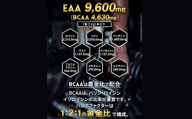 モンドセレクション金賞 ハルクファクター EAA 青りんご風味 大容量 520g 必須アミノ酸 BCAA プロテイン 人気 おいしい 筋トレ サプリメント 美容 燃焼系 ダイエット サプリ 国産 アップル りんご 楽天ランキング1位 