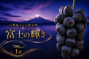 【2026年発送】先行予約 富士の輝き 富士の輝 ブラックシャインマスカット 1房 700g以上 山梨県産 希少 高級 黒系ぶどう 贈答 【山梨県笛吹市 産地直送】ぶどう フルーツ 果物 209-012-26y