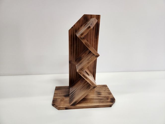 木製ワインラック ～波状型スタンド～（5本立て型）