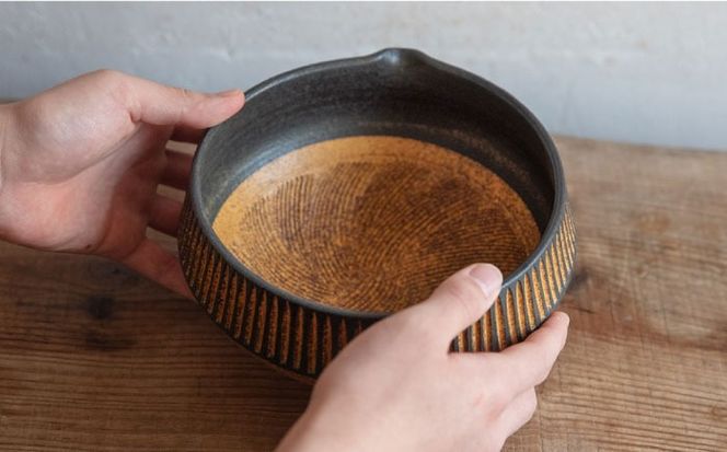 鉄釉 すり鉢 (L) 糸島市 / 醇窯 器 丼 陶器[AOE002] 醇窯 高須健太郎 陶器 うつわ 器 やきもの 食器 すり鉢 焼き物 サラダボウル