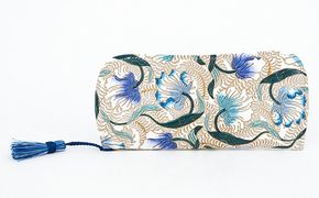 【文庫屋大関】メガネケース　ノースガーデン＜ターコイズ＞【皮革工芸品】 ファッション小物 民芸品 