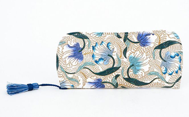 【文庫屋大関】メガネケース　ノースガーデン＜ターコイズ＞【皮革工芸品】 ファッション小物 民芸品 