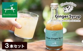 【 小豆島 】小豆島ジンジャーシロップ3本セット 果実飲料 ジュース 