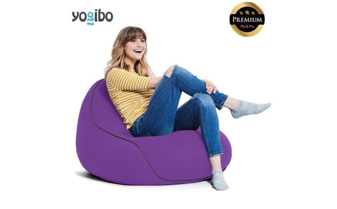 Yogibo Lounger Premium（ヨギボー ラウンジャー プレミアム）＜パープル＞【ビーズクッション ビーズ 座椅子 椅子 クッション ビーズソファー ビーズソファ 新生活 プレゼント インテリア 家具 ベッド ゲーム】-[G764-5]