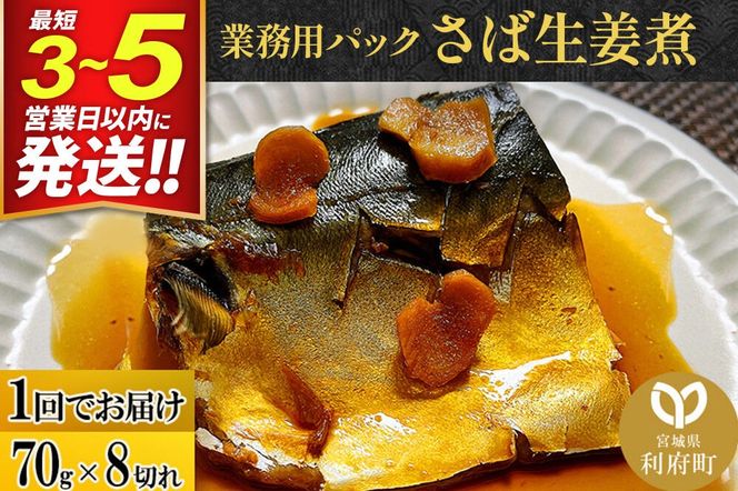 さば生姜煮 業務用パック 70g×8切れ 冷凍 惣菜 おかず つまみ レンチン 湯煎 簡単 煮物 煮付 煮魚 [煮魚 さば しょうが煮 生姜煮 さばしょうが 冷凍 惣菜 おかず つまみ レンチン 湯煎 簡単 煮物 煮付]|06_kkm-210801