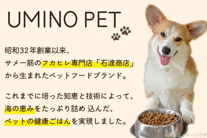 ドッグフード UMINO PET 総合栄養食 800g 4袋 [石渡商店 宮城県 気仙沼市 20566215] 犬 ドックフード ヒューマングレード 成犬用 サメ肉 犬用 成犬 サメ ペット ペットフード