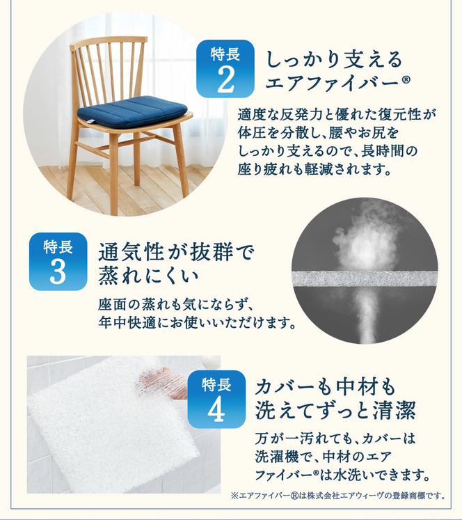 エアウィーヴ クッション オールシーズン対応 ぐっすり ホテル 安眠 健康 高反発 腰 肩 熟睡 寝具 寝心地 新生活 洗える 送料無料 体圧分散 大人気 日本製 国産  人気 妊婦 赤ちゃん