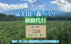 富士山の森づくり植樹代行(10本) FFA001-c