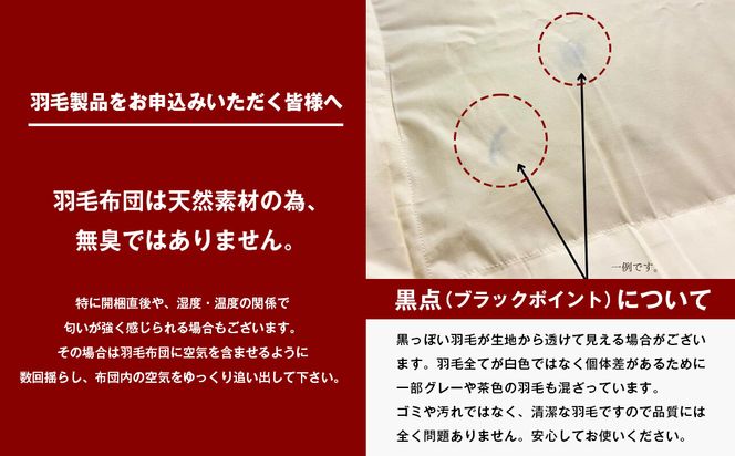 ロイヤルゴールド 羽毛布団 ポーランドマザーグース93％ シングル無地 1.0kg 