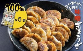 居酒屋のおかあちゃん手作り ひと口味噌ぎょうざ 100個(20個×5袋) H136-052