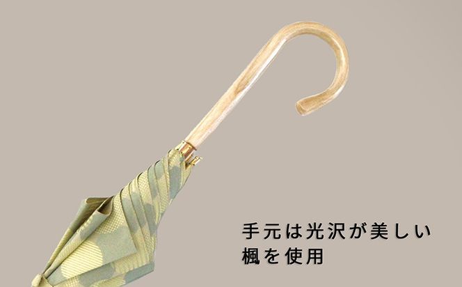 CB007 【槙田商店】晴雨兼用長傘　ノルディック　ドットコラージュ　グリーン
