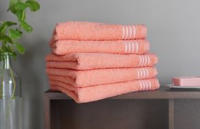 G2055 【スピード発送】シルキータッチ フェイスタオル ピンク5枚