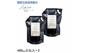 電解次亜塩素酸水　400ppm　【2.5L   2個セット】　除菌・消臭 322032_ES002