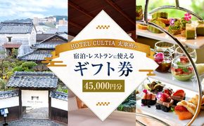 HOTEL CULTIA 太宰府 ギフト券 45,000円 （10,000円×4枚、1,000円×5枚） 券 チケット ホテル 宿泊券 宿泊チケット 食事 お食事券 レストラン利用券