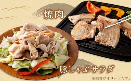 ＜【2回定期便】宮崎県産豚 バラエティセット 計2.7kg＞お申込みの翌月下旬頃に第一回目発送（12月は中旬頃）【c1440_mc】 バラエティセット 4種 合計5.4kg 豚バラ焼肉 豚ロースor肩ローススライス 豚モモスライス 豚小間切れ 豚ロース 肩ロース 豚肉 豚 肉 精肉 料理 宮崎県産 宮崎県 宮崎 みやざき 高鍋町 定期便 冷凍