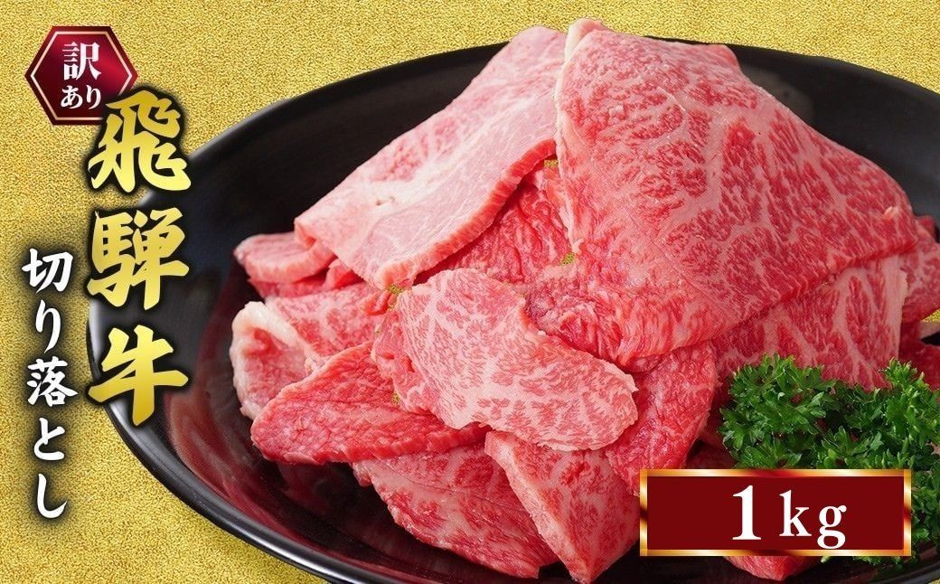 訳あり 飛騨牛 焼き肉用 切り落とし 1kg | 牛 牛肉 焼肉 BBQ バーベキュー 切り落とし 訳アリ 国産 お届け:12月中旬〜1月初旬のお申込は1月中旬以降の順次出荷になる ※離島への配送不可