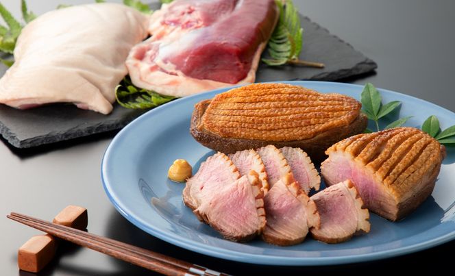 【A-247】グッドワン　近江鴨ロース（ステーキカット）×4枚（1枚：約350～400g）【高島屋選定品】