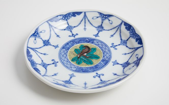 九谷焼 4.5号皿揃・吉田屋絵変り(５枚セット) a01 焼き物 民芸品 工芸品 インテリア 