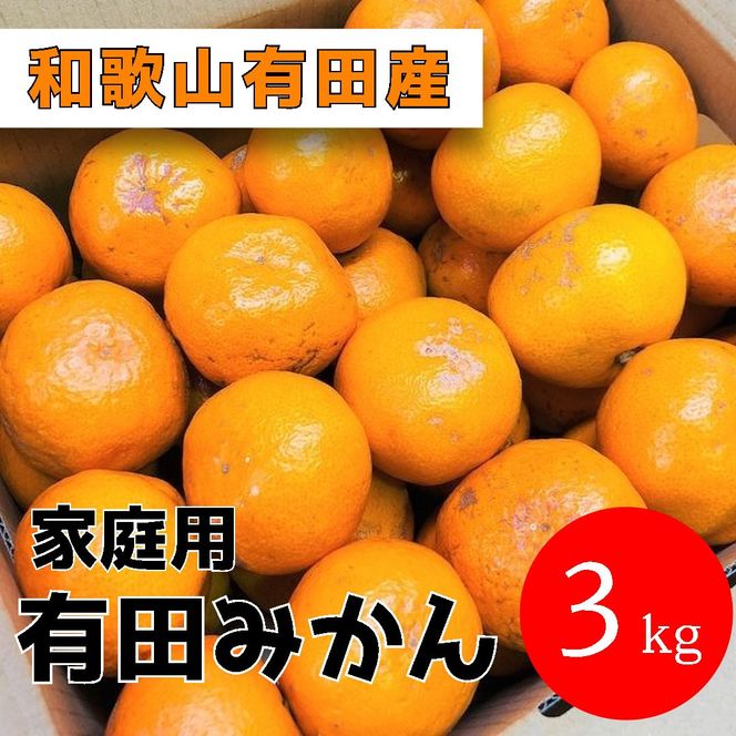 家庭用 有田みかん 3kg (約27個～30個) DJ033