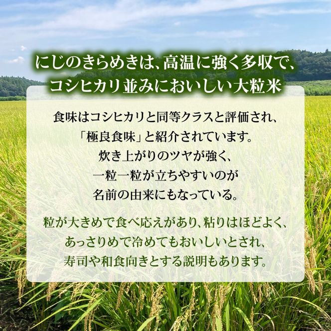 【先行予約・2027年9月中旬～発送】農家直送! すずなり農園のこだわり米 令和9年産「 にじのきらめき」玄米30㎏ SMDI003