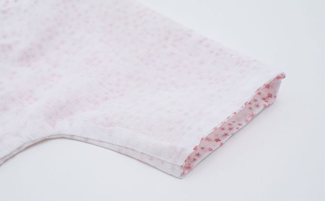 PGガーゼ　ベビー肌着セット 60cm　小花 ベビー用品 ピンク 花柄 女の子 赤ちゃん 短肌着 コンビ肌着 裏始末 サイズ調整 股下ホック 肌に優しい 