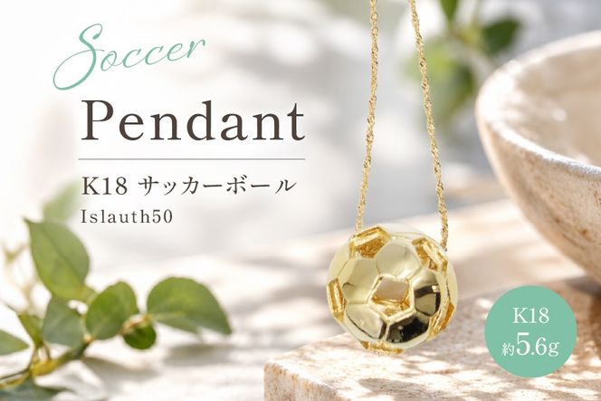 【2WAY】K18 (18金製) サッカーボール 17ミリ Islauth50 [島口工芸 Islauth 山梨県 韮崎市 20745629] 金 ゴールド ペンダントヘッド ネックレス チャーム サッカーボール インテリア 雑貨 ジュエリー アクセサリー 高級 ギフト プレゼント 贈り物 記念品 コレクション