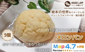 1166.【鳥取県産 人気菓子パン】メロンパン 5個 313726_BD047