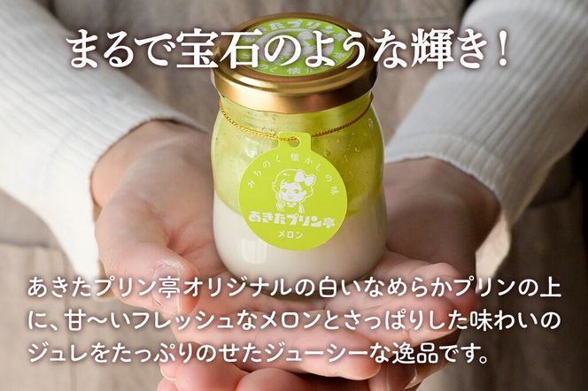 あきたプリン亭 食べ比べ！メロン＆なめらかプリンセット 各6個 計12個入り [手作り あきたプリン亭 ぷりん メロン なめらか お菓子 洋生菓子 洋菓子 高級 お取り寄せ スイーツ ギフト プレゼント 詰め合わせ]|02_apt-300601