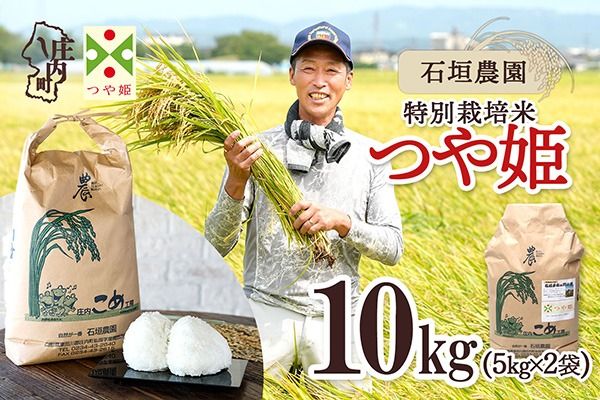 【令和8年産】石垣農園 特別栽培米 つや姫 10kg 5kg×2袋 庄内町産 ブランド米 特栽 米 国産 単一原料米 山形 庄内平野 庄内