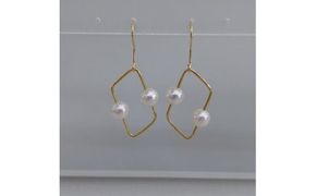 20-27伊勢志摩あこや本真珠ピアス・レクタングル(横)G