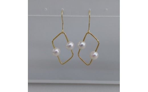 20-27伊勢志摩あこや本真珠ピアス・レクタングル(横)G