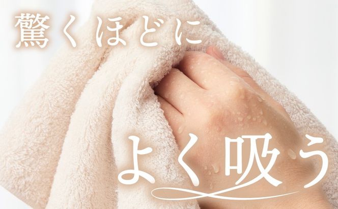 099H3889 よく吸うフェイスタオル 5枚セット（ライトベージュ） 泉州こだわりタオル【泉州タオル 国産 吸水 普段使い シンプル 日用品 家族 ファミリー】