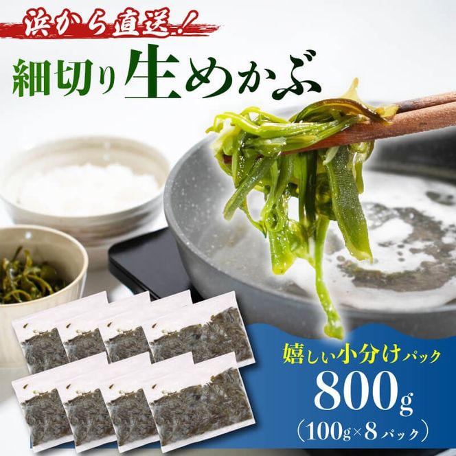 三陸産 生めかぶ 800g (100g×8パック) 冷凍 国産 めかぶ メカブ 和食 海藻 海産物 三陸 国産 岩手県 国産 味噌汁 ごはん 夕飯 おかず サラダ 大船渡 [nakano007_1]