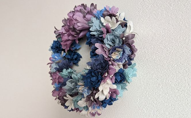 小花のリース　花　インテリア　ギフト　プレゼント　着物　アレンジ　おしゃれ   お祝い