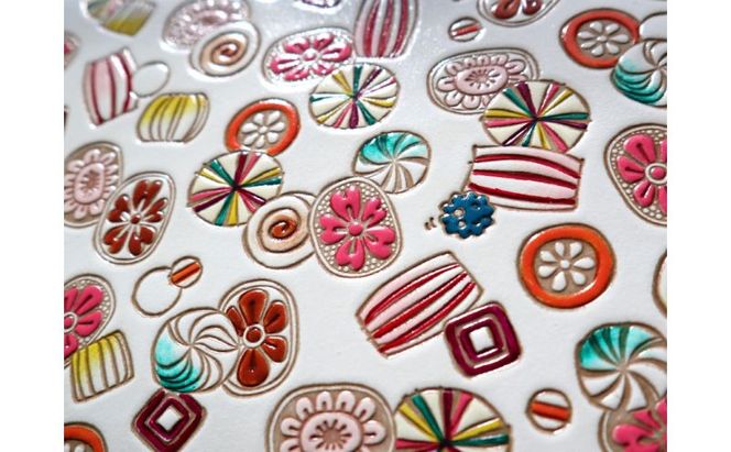 【文庫屋大関】パーソナルホルダー　飴【皮革工芸品】 民芸品 雑貨 日用品 文房具 革小物 革製品 ファイル ケース 