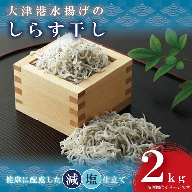 大津港水揚げのしらす干し2kg（1kg×2個）【シラス しらす丼 冷凍 新鮮 海鮮 魚介類  減塩 ご飯のお供 たっぷり 大容量 カルシウム 北茨城市 茨城県】（AS201）
