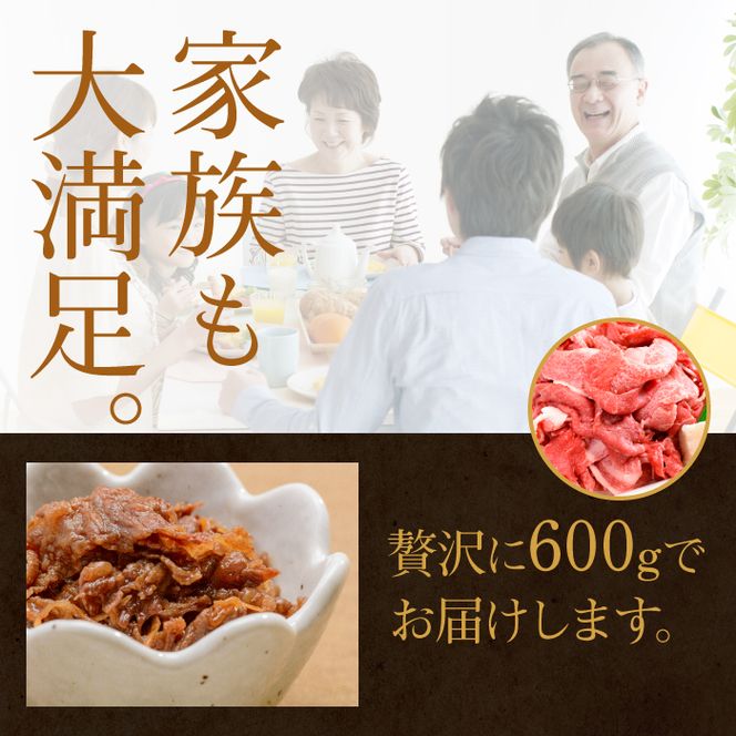 【6ヶ月定期便】茨城最高のブランド牛【常陸牛切り落とし】約600g｜肉 お肉 牛肉 常陸牛 切り落とし ブランド牛 定期便 お肉定期便 茨城県 行方市(J-15)