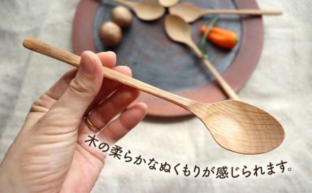 【ホワイトオーク】ディナースプーン5本セット 糸島市 / 家具工房 橙 [AZF006] スプーン 木製 食器 カトラリー 木工品 手作り クラフト ディナー