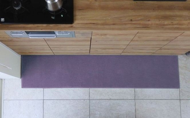 diw0125 北欧風キッチンマット ラグマットタイプ 45×240cm ノーマル型 モーブ 抗菌防臭 SEK 織人しきもの屋工房