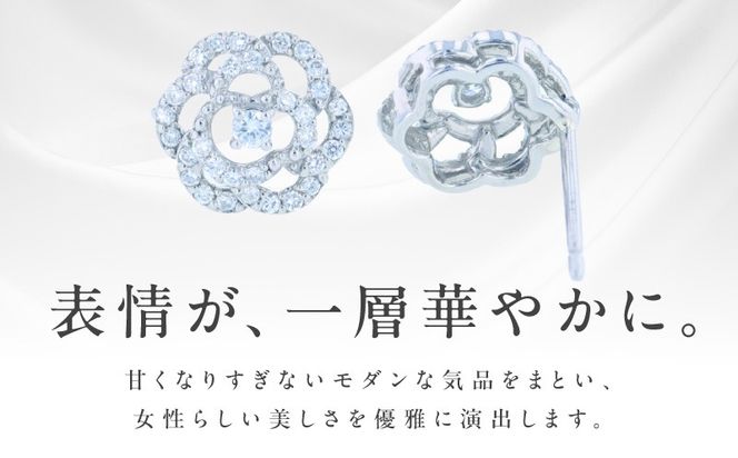 J068 ARC-EN-CIEL PTダイヤピアス(計0.28ct）【鑑別書付き ジュエリー プレゼント ギフト ファッション アクセサリー 贈り物 贈答 お祝い 記念日】