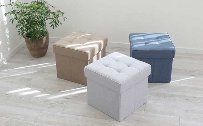 スツール 収納 フタ付き 一人掛け 1人掛け 折りたたみ収納スツール レギュラー SSTR-38 ライトグレー アイリスオーヤマ 収納スツール 椅子 イス チェア オットマン BOX インテリア 