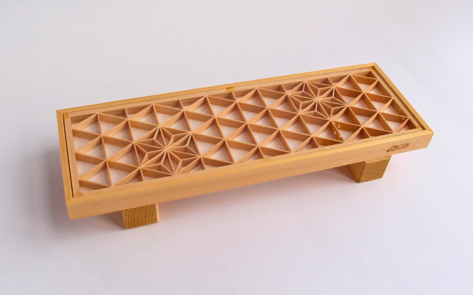 真庭組子 テーブルコーディネート 麻の葉 / 組子 天然木 和雑貨 和モダン 岡山県 真庭市 【sdkb011-01】