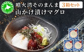噴火湾そのまんま 山かけ漬けマグロ(わさび・醤油・海苔付き)3箱 旬菜一鮮 だて大和屋 厳選 魚介 海鮮 刺身 刺し身 小分け 新鮮 魚介類 魚貝類 加工食品 贈答 ギフト 贈り物 ご褒美
