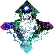 ［琉球イラストレーション］ 与儀勝之 『星の降る夜 / Starry night』 額装Lサイズ インテリア 雑貨 アート おしゃれ おすすめ 沖縄市 / yogima office[BCAI007]